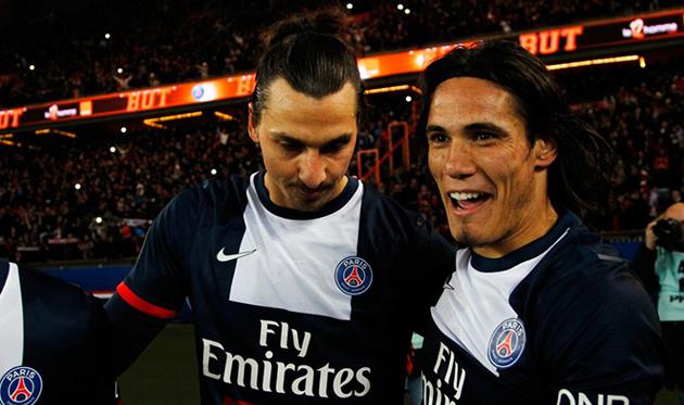 Златан Ибрахимович и Эдинсон Кавани, 