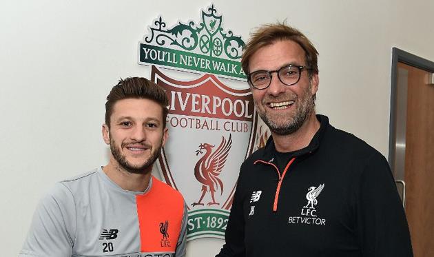 Адам Лаллана и Юрген Клопп, liverpoolfc.com