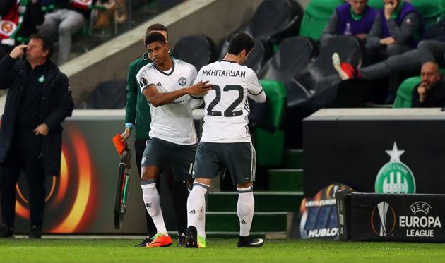 Мхитарян был заменен в первом тайме, manutd.com