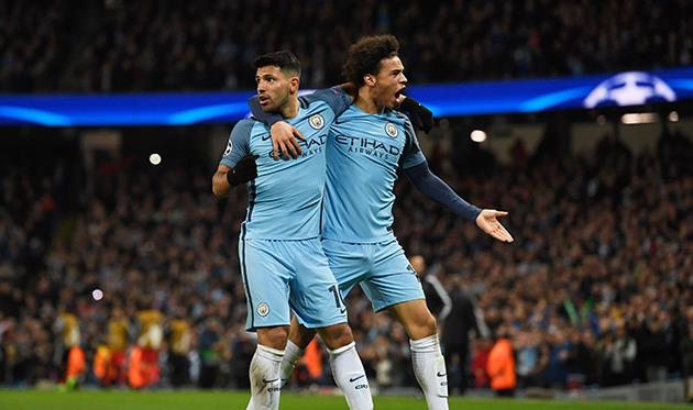 Лерой Сане и Серхио Агуэро, getty images