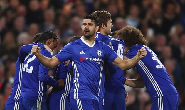 Челси празднует победу над МЮ, getty images
