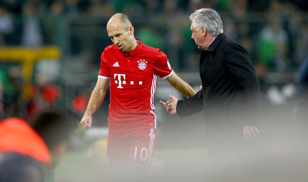 Арьен Роббен и Карло Анчелотти, - Getty Images