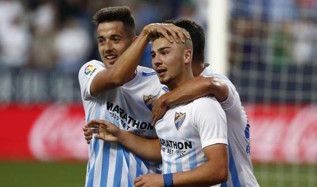 Малага празднует первый гол, laliga.es