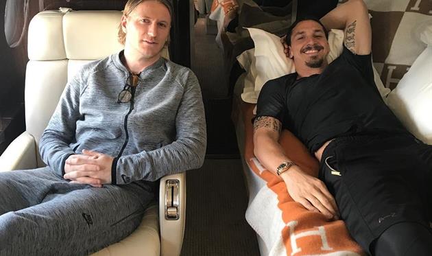 Игнацио Абате и Златан Ибрагимович на пути в Европу из США, getty images