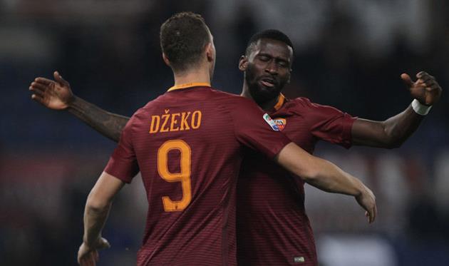 Эдин Джеко и Антонио Рюдигер, Getty Images