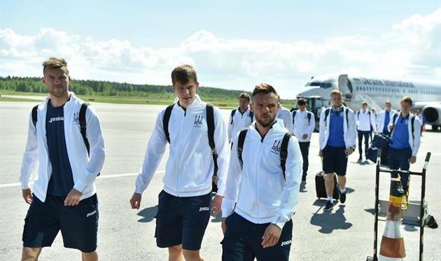 Сборная Украины прибыла в Финляндию