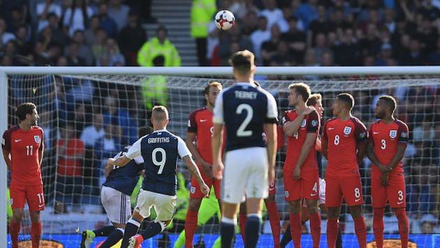Первый гол Гриффитса прямым ударом со штрафного, Getty Images