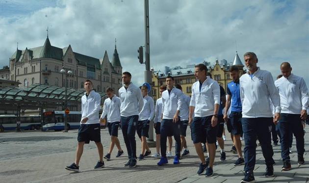 Прогулка сборной Украины по Тампере, фото пресс-службы ФФУ