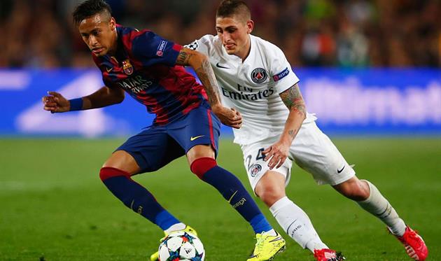 Верратти (справа) против Неймара, Getty Images