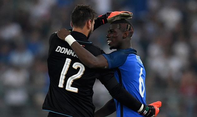 Джанлуиджи Доннарумма и Поль Погба, Getty Images