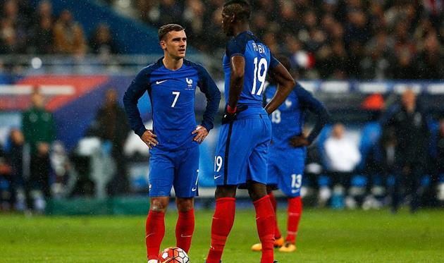 Гризманн (слева) и Погба, getty images