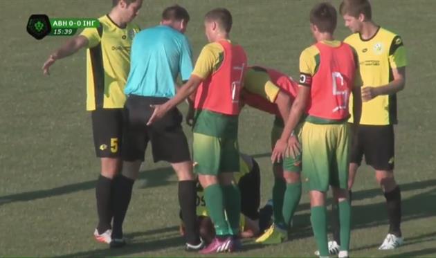 Ингулец вышел из ситуации своеобразным способом, кадр из видео