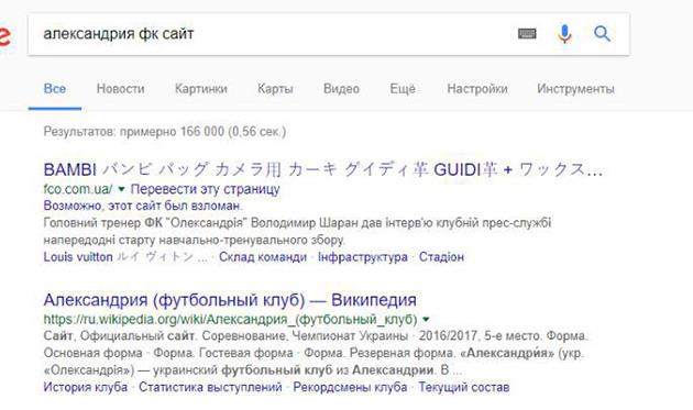 скриншот поисковой выдачи