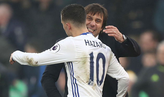 Эден Азар и Антонио Конте, Getty Images