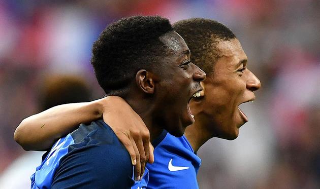 Дембеле и Мбаппе, getty images
