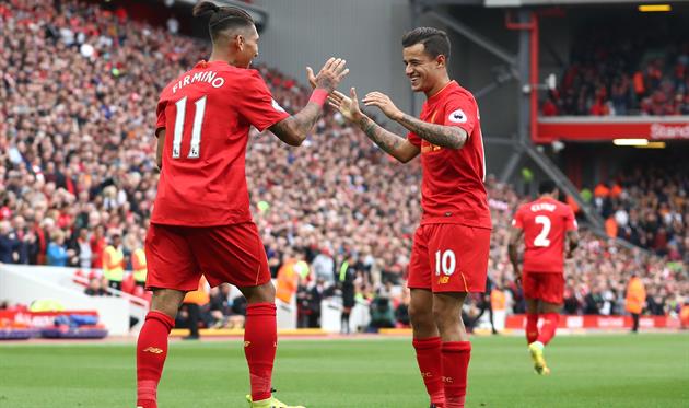 Роберто Фирмино и Филиппе Коутиньо, Getty Images