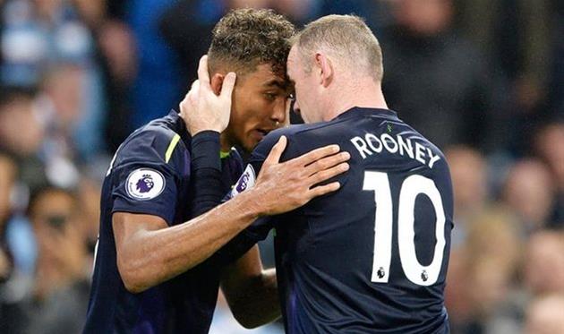 Доминик Калверт-Льюин и Уэйн Руни, фк эвертон