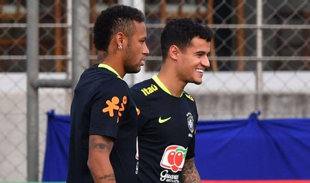 Неймар и Филиппе Коутиньо, afp