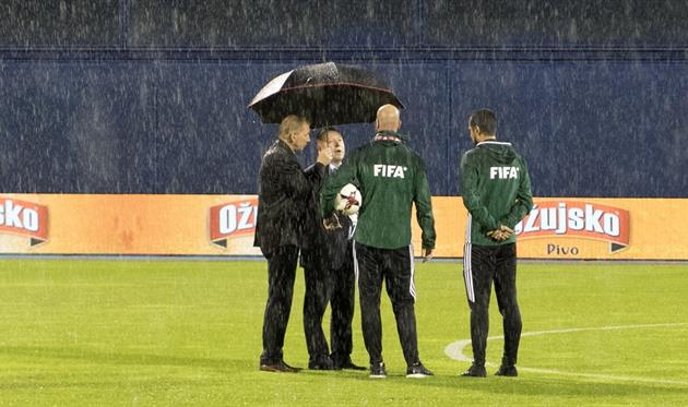Матч Хорватия — Косово прерван из-за погодных условий