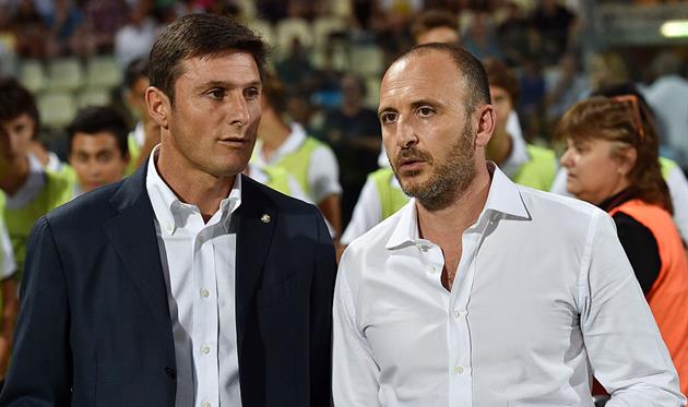 Спортивный директор Интера Пьеро Аузилио (справа) и вице-президент клуба Хавьер Дзанетти за английскую инициативу, Getty Images