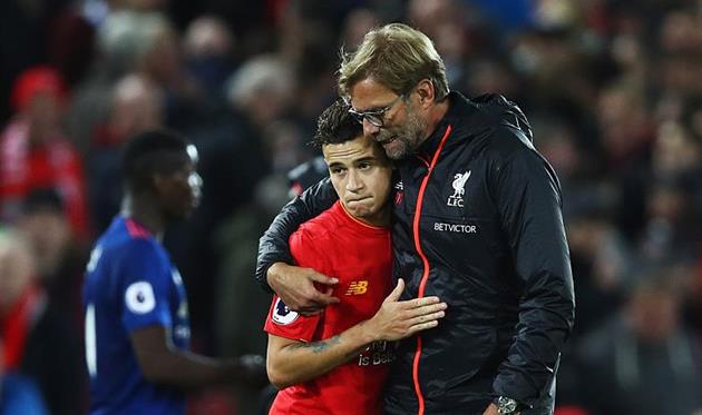 Юрген Клопп и Филиппе Коутиньо, Getty Images