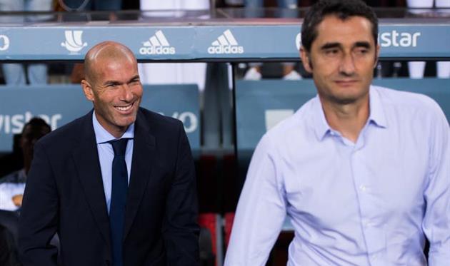 Зидан (слева) и Эрнесто Вальверде, getty images