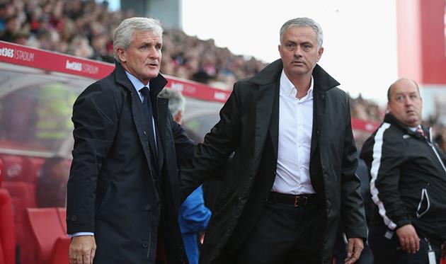 Марк Хьюз и Жозе Моуриньо, getty images