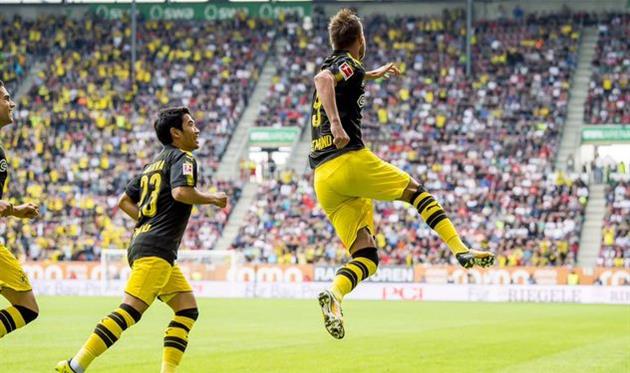 Андрей Ярмоленко празднует гол, твиттер боруссии