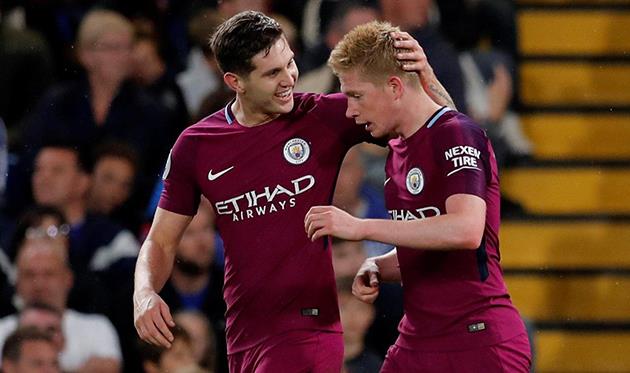 Джон Стоунз и Кевин де Брюйне, premierleague.com