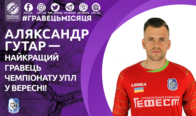 Гутор обошел Бандуру и Феррейру в борьбе за лучшего игрока месяца