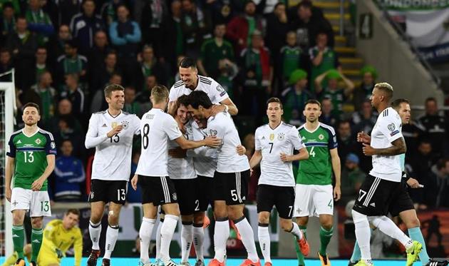 Германия завоевала прямую путевку на ЧМ-2018, отправив Северную Ирландию в плей-офф, Getty Images