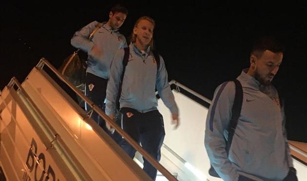 Сборная Хорватии в аэропорту Борисполь, фото: twitter.com/HNS_CFF