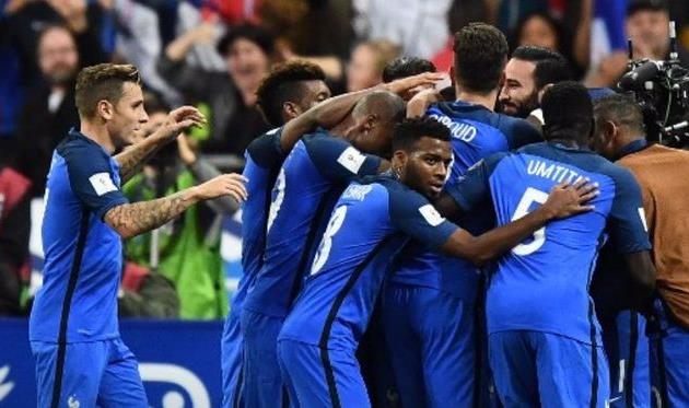 Радость игроков сборной франции, twitter.com/equipedefrance