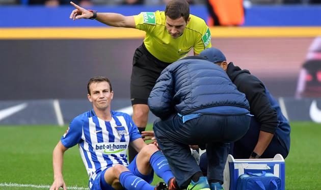 У Владимира Дариды проблемы с коленом, twitter.com/HerthaBSC