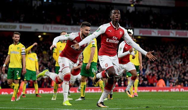 эдди нкетиа - герой матча, getty images