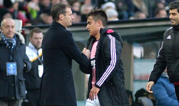 Массимилиано Аллегри и Пауло Дибала, Getty Images