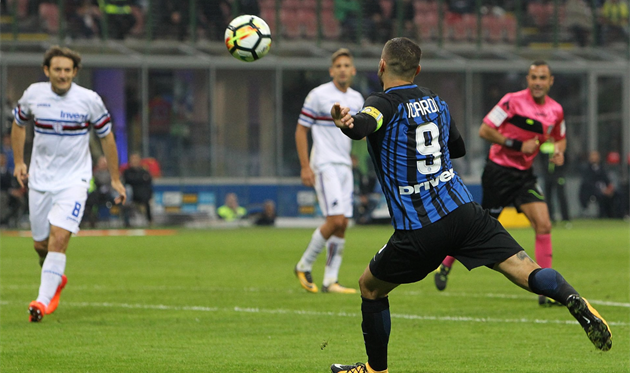 Благодаря голам Мауро Икарди Интер побывал на вершине, twitter.com/Inter