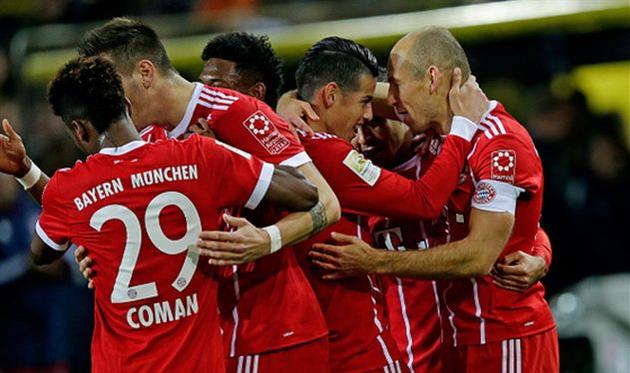 радость игроков баварии, getty images