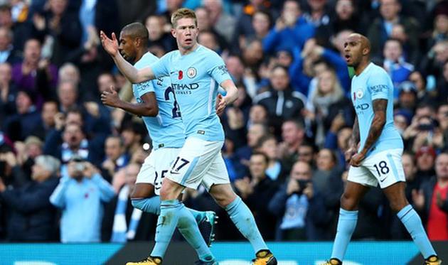 кевин де брюйне - автор первого гола, getty images