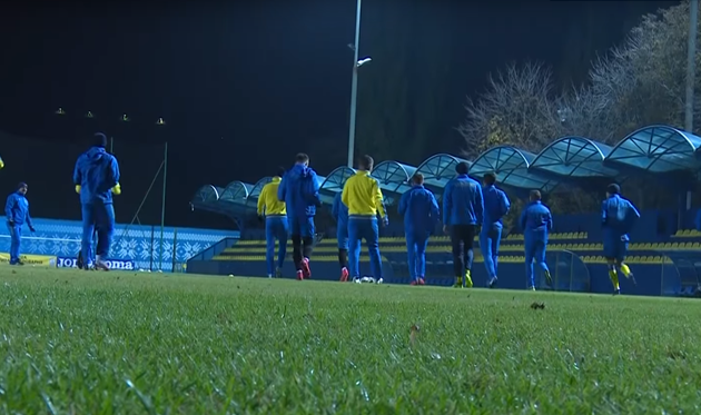 Первая тренировка сборной перед матчем со Словакией