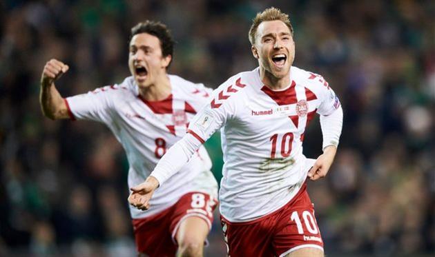 Кристиан Єриксен (на переднем плане), getty images