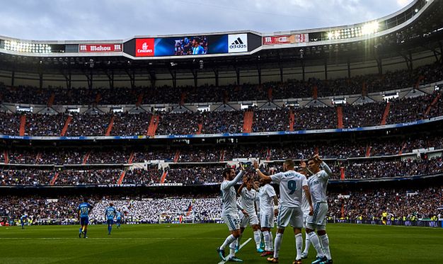 игроки реала празднуют взятие ворот, getty images