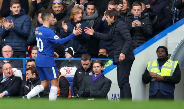 Эден Азар и Антонио Конте, Getty Images