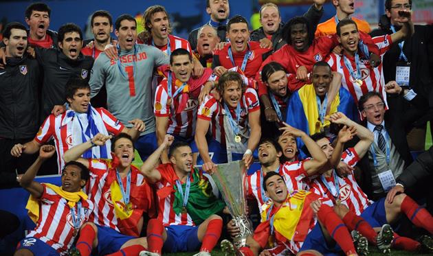 Атлетико выиграл Лигу Европы в 2010 году после неудачи в Лиге чемпионов