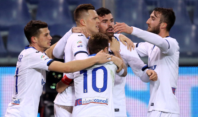 Аталанта празднует гол Иличича, twitter.com/Atalanta_BC