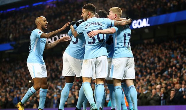радость игроков манчестер сити, getty images