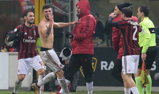 безудержная радость игроков милана, getty images