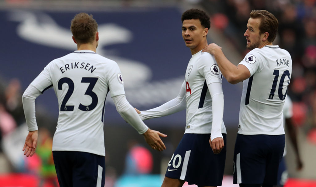 Кристиан Эриксен, Деле Алли и Харри Кейн, Getty Images