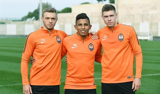 Дмитрий Гречишкин, Додо и Николай Матвиенко, фото ФК Шахтер