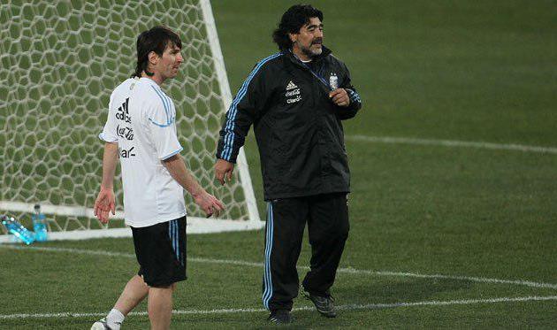 Месси и Марадона, getty images